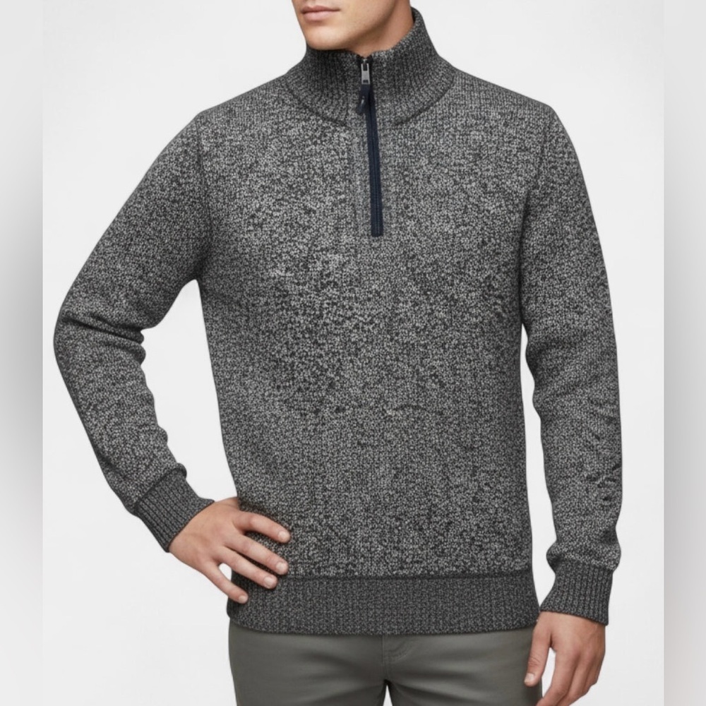 Calvin Klein Jeans Charcoal Zip-Up Sweater
